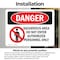 Signmission Hazardous Area No Enter Authorized Personnel Danger Sign, Vinyl Decal, 10in W x 7in L, 2PK OS-2PACK-DS-D-710-L-1307 - alternate 5